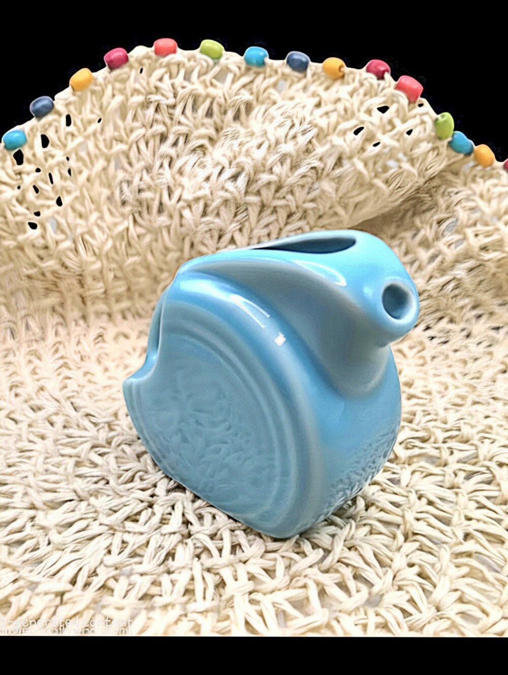 FIESTAWARE HLC TURQUOISE Mini Disc Pitcher 1988